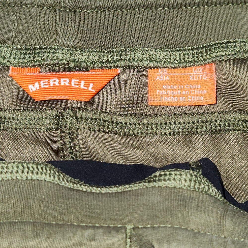 Merrell Mens Olive Green Activewear Hiking Shorts Joggers Waist Size Medium - Picture 5 of 7